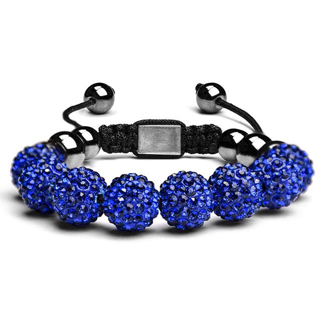 Royal Blue Crystal Shamballa Bracelet