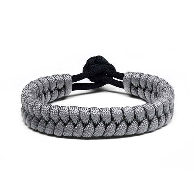 Light Grey Braided Paracord Bracelet